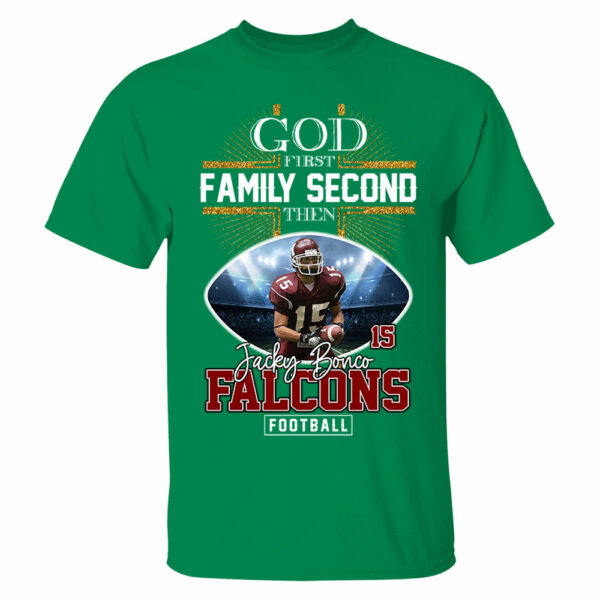God First Family Second Then Football Personalized Photo Shirt - Image 8