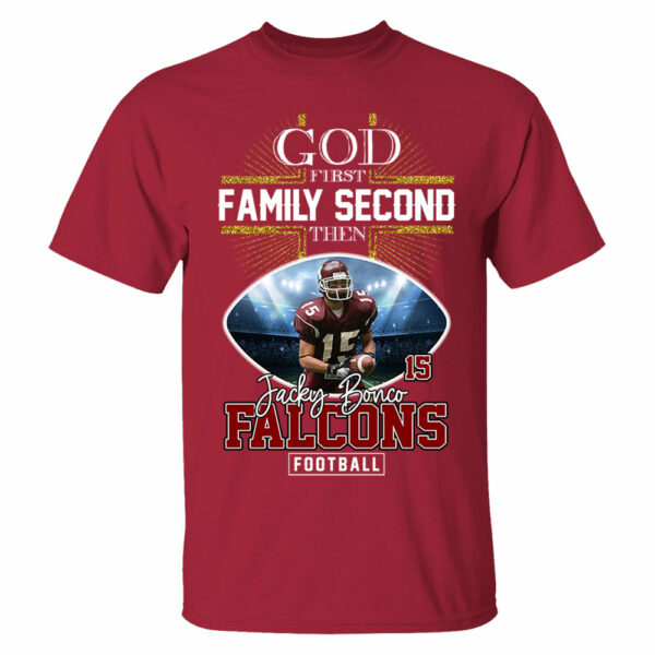 God First Family Second Then Football Personalized Photo Shirt - Image 15