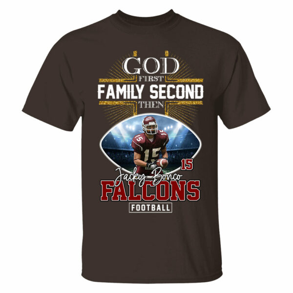 God First Family Second Then Football Personalized Photo Shirt - Image 13