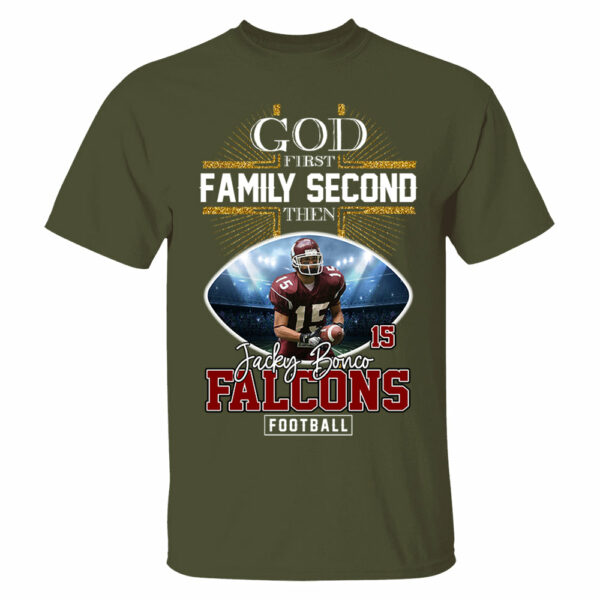 God First Family Second Then Football Personalized Photo Shirt - Image 10
