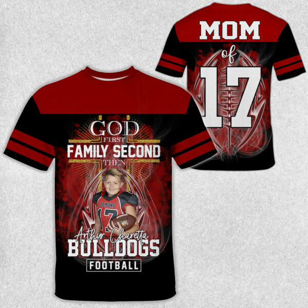 God First Family Second Then Sport Name Personalized Photo All Over Print Shirt - Image 2