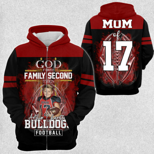 God First Family Second Then Sport Name Personalized Photo All Over Print Shirt - Image 4