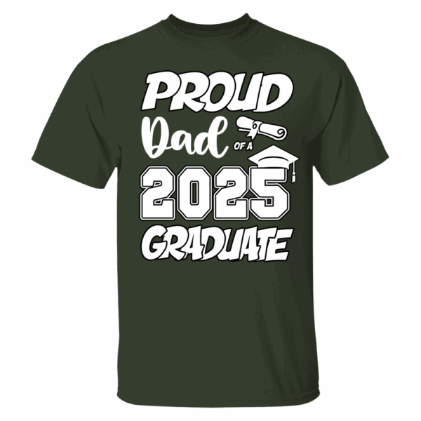 Graduation Class 2025 All Family Proud MOM DAD Graduate Tees Custom T-Shirts - Image 3