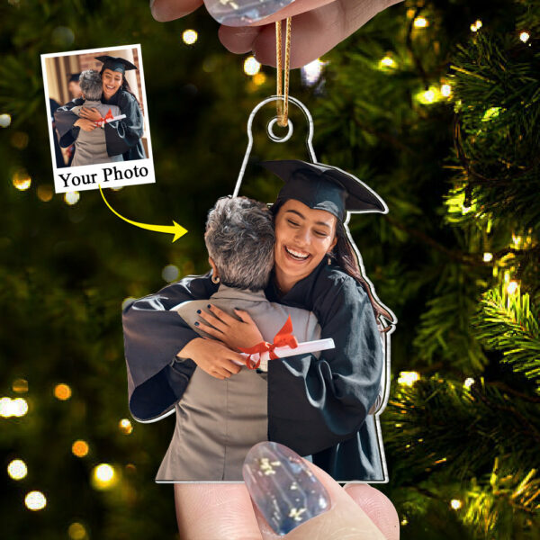 Graduation Ornament Gift For Family Member - Personalized Acrylic Photo Ornament - Image 4