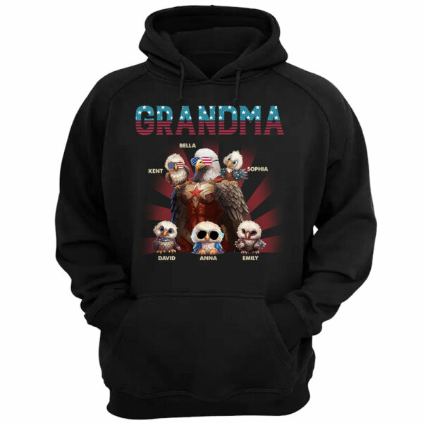 Grandma America Eagle Personalized Patriotic Bald Eagle Shirt - Image 3