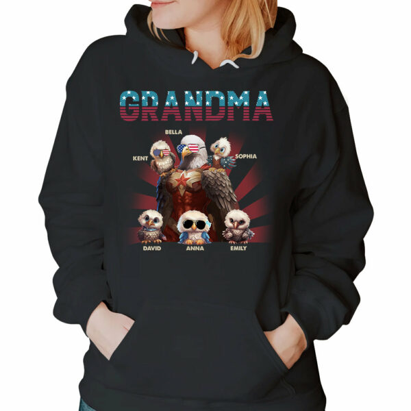 Grandma America Eagle Personalized Patriotic Bald Eagle Shirt - Image 4