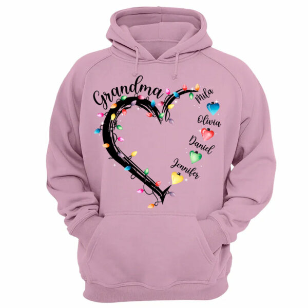 Grandma And Grandkids Christmas Light Personalized Shirts, Nickname And Names Can Be Changed - Image 13