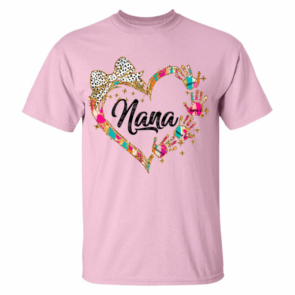 Grandma And Grandkids Coquette Christmas Personalized Shirts, Nickname And Names Can Be Changed - Image 5