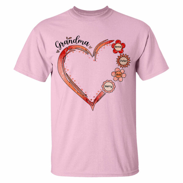 Grandma and Grandkids, Forever In Grandma's Heart - Family Personalized Custom Comfort Colors T-Shirt - Image 5