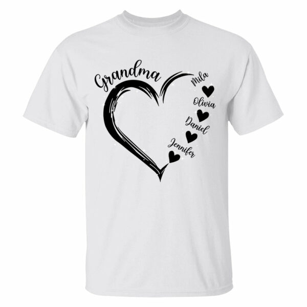 Grandma and Grandkids Hearts, Best Gift Birthday, New Mom Gift Shirt - Image 3