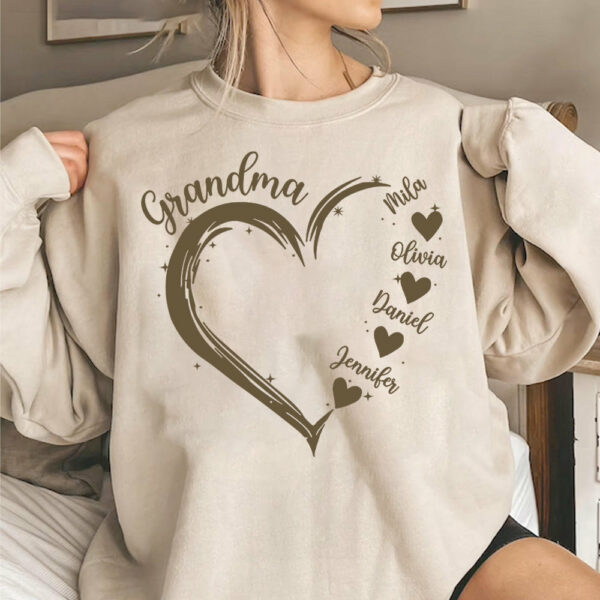 Grandma and Grandkids Hearts, Best Gift Birthday, New Mom Gift Shirt