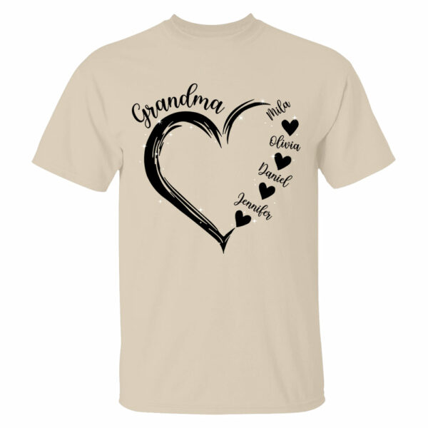 Grandma and Grandkids Hearts, Best Gift Birthday, New Mom Gift Shirt - Image 2