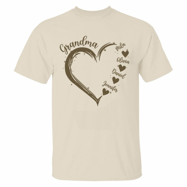 Grandma and Grandkids Hearts, Best Gift Birthday, New Mom Gift Shirt - Image 3