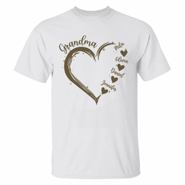 Grandma and Grandkids Hearts, Best Gift Birthday, New Mom Gift Shirt - Image 2