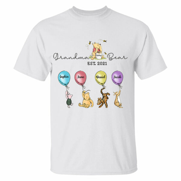 Grandma Bear And Grandkids - Personalized Shirt For Grandma - Image 3