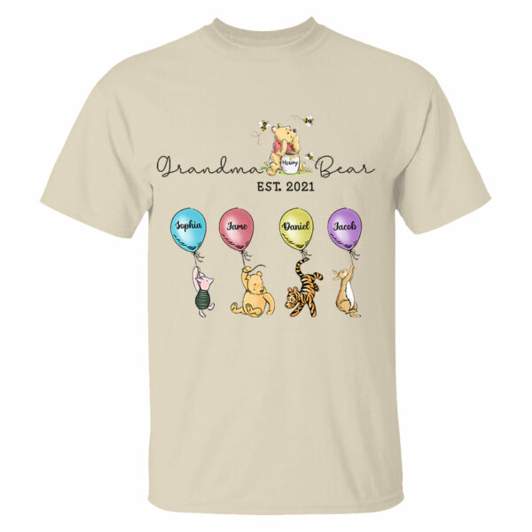 Grandma Bear And Grandkids - Personalized Shirt For Grandma - Image 4