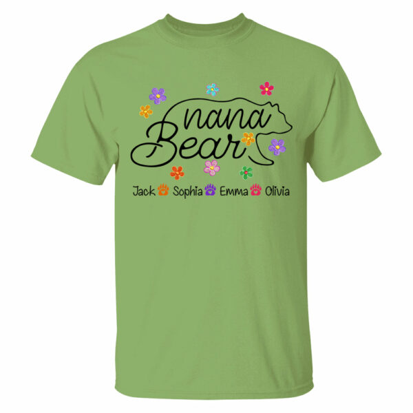 Grandma Bear Flower Color With Grandkids Personalized Shirt - Mother's Day Gift - Image 8