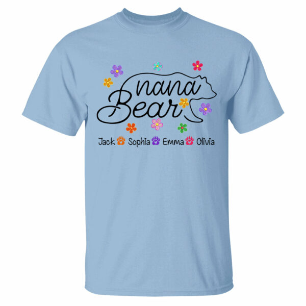 Grandma Bear Flower Color With Grandkids Personalized Shirt - Mother's Day Gift - Image 5