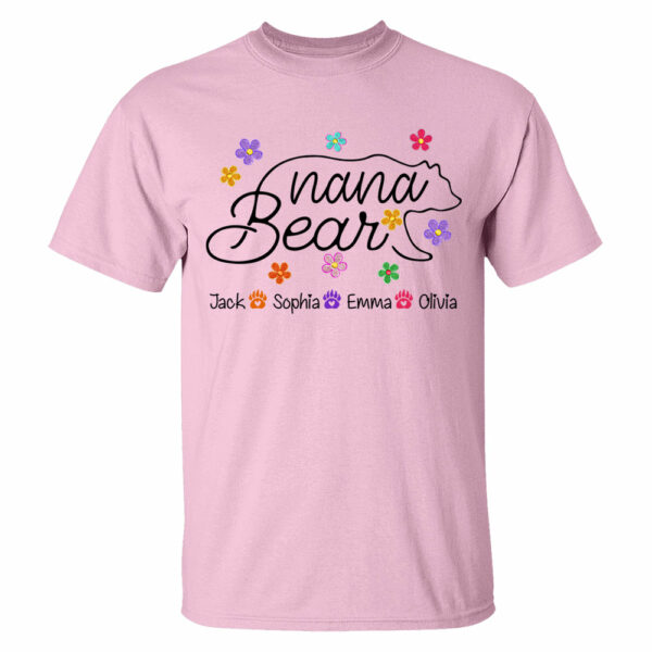 Grandma Bear Flower Color With Grandkids Personalized Shirt - Mother's Day Gift - Image 7