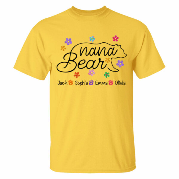Grandma Bear Flower Color With Grandkids Personalized Shirt - Mother's Day Gift - Image 9