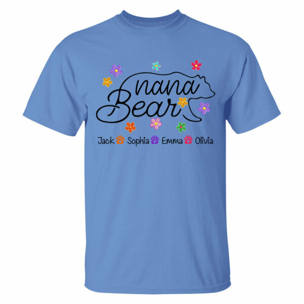 Grandma Bear Flower Color With Grandkids Personalized Shirt - Mother's Day Gift - Image 6