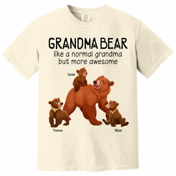 Grandma Bear Like A Normal Grandma But More Awesome - Personalized Shirt For Grandma - Image 2