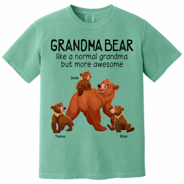 Grandma Bear Like A Normal Grandma But More Awesome - Personalized Shirt For Grandma - Image 3