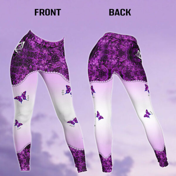Grandma Butterflies Custom All Over Print Shirt Legging For Grandma Nana - Image 6