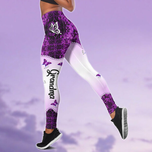 Grandma Butterflies Custom All Over Print Shirt Legging For Grandma Nana - Image 5