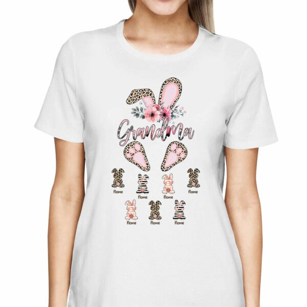 Grandma Easter With Little Bunnies Personalized Shirt For Grandmas - Image 2