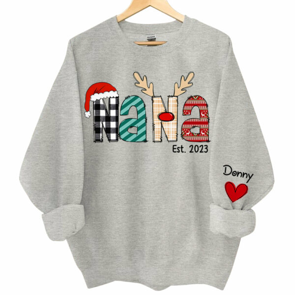 Grandma Est Year - Personalized Grandma With Grandkids Name Shirt - Image 2