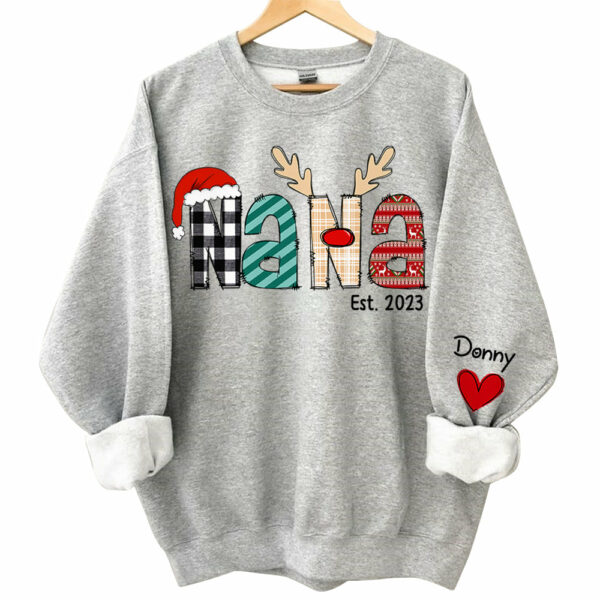 Grandma Est Year - Personalized Grandma With Grandkids Name Shirt - Image 3