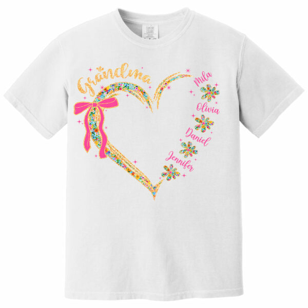 Grandma Floral Heart - Cute Personalized Shirt For Grandma Mother's Day NA04 - Image 15
