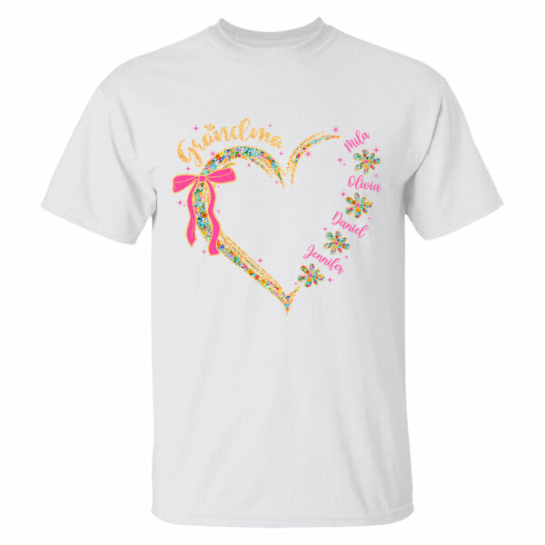 Grandma Floral Heart - Cute Personalized Shirt For Grandma Mother's Day NA04 - Image 8