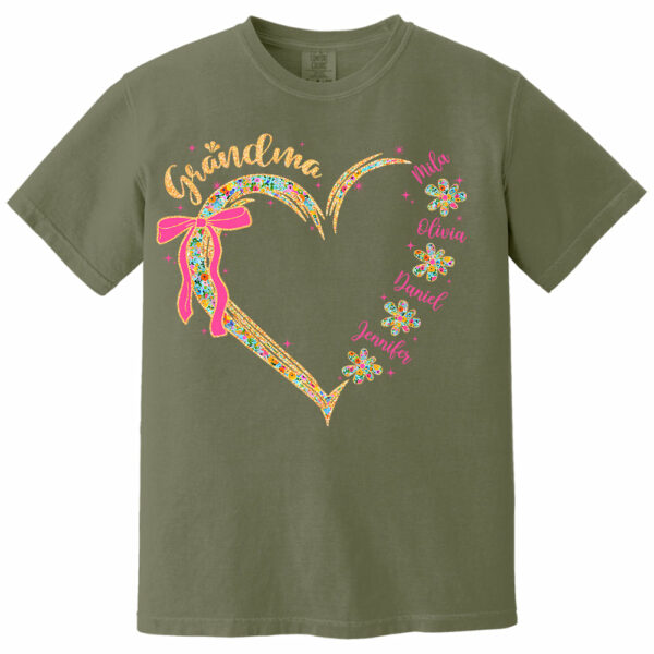Grandma Floral Heart - Cute Personalized Shirt For Grandma Mother's Day NA04 - Image 12
