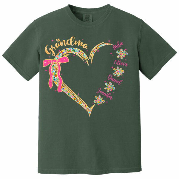 Grandma Floral Heart - Cute Personalized Shirt For Grandma Mother's Day NA04 - Image 13
