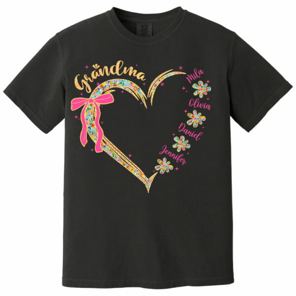 Grandma Floral Heart - Cute Personalized Shirt For Grandma Mother's Day NA04 - Image 9