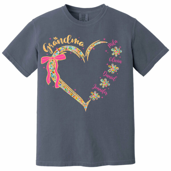 Grandma Floral Heart - Cute Personalized Shirt For Grandma Mother's Day NA04 - Image 10