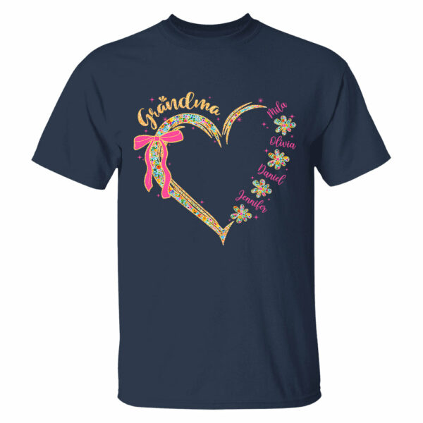 Grandma Floral Heart - Cute Personalized Shirt For Grandma Mother's Day NA04 - Image 6