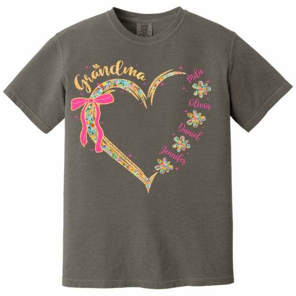 Grandma Floral Heart - Cute Personalized Shirt For Grandma Mother's Day NA04 - Image 11