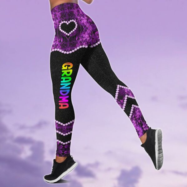 Grandma Heart And Grandkids Hands Personalized All Over Print Shirt, 3D Hoodie, Tank Top And Legging Set For Grandma - Image 6