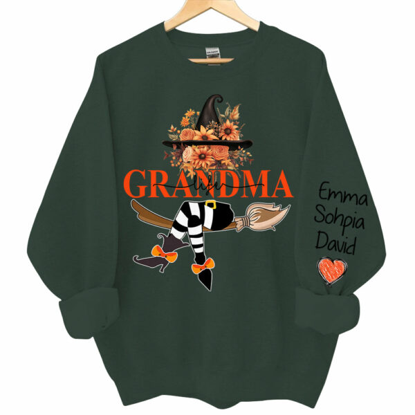 Grandma Life Halloween Autumn Personalized Sweatshirt - Image 12