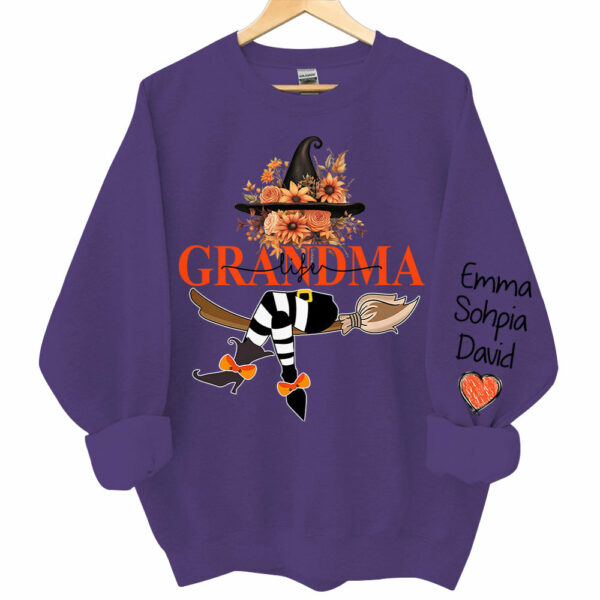 Grandma Life Halloween Autumn Personalized Sweatshirt - Image 10