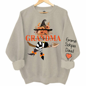 Grandma Life Halloween Autumn Personalized Sweatshirt