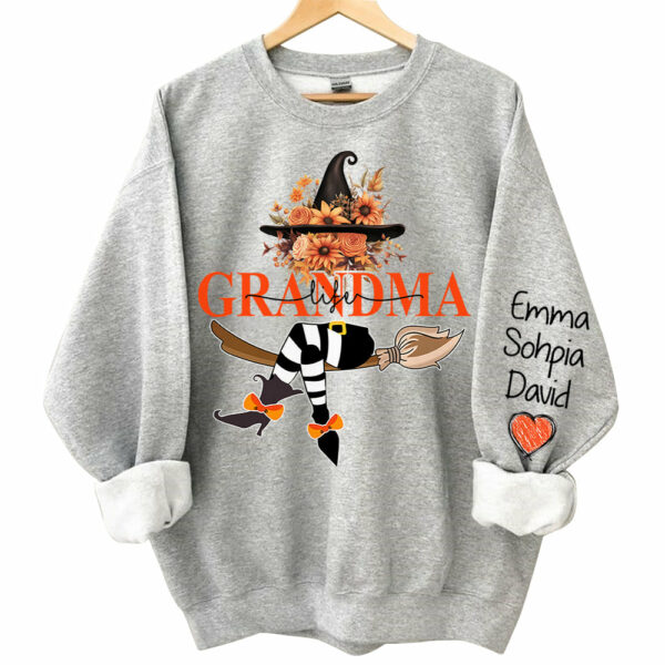 Grandma Life Halloween Autumn Personalized Sweatshirt - Image 4
