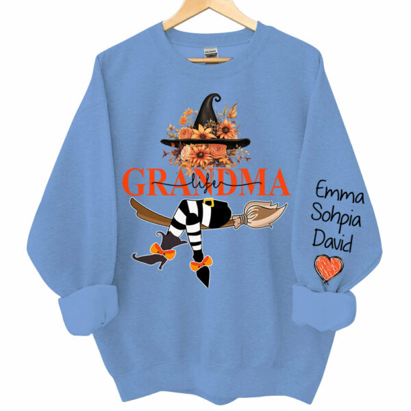 Grandma Life Halloween Autumn Personalized Sweatshirt - Image 5