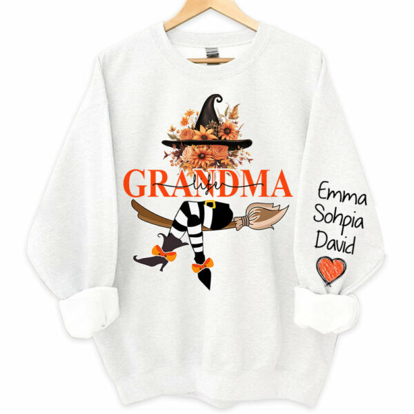 Grandma Life Halloween Autumn Personalized Sweatshirt - Image 3