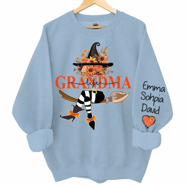 Grandma Life Halloween Autumn Personalized Sweatshirt - Image 6