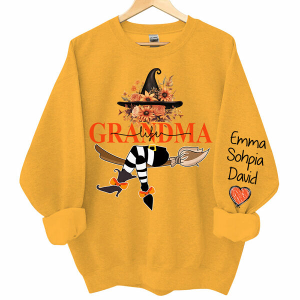 Grandma Life Halloween Autumn Personalized Sweatshirt - Image 7