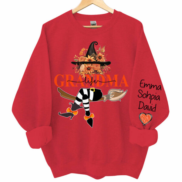 Grandma Life Halloween Autumn Personalized Sweatshirt - Image 11